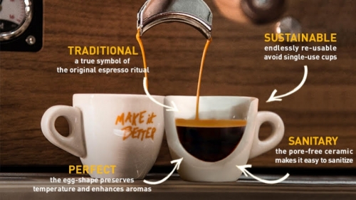 The traditional espresso cup 
